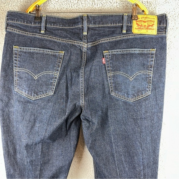 Levi's 541 Jeans Mens 46x32 (44x32) Blue Athletic Taper Fit Big & Tall Cowboy - Picture 8 of 12